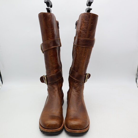 Jim Barnier Tall Brown Soft Leather Boots Women's US Size 8 Buckle Shoes - Picture 2 of 10